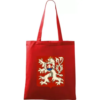 Nákupní taška Znak Česko-Slovenská republika 1938–1939 - Taška bavlněná - 42 x 38 cm ( Červená )