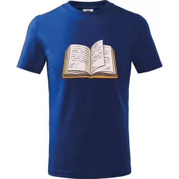 Chlapecké tričko Kniha barevná otevřená - Tričko dětské bavlněné - 98 cm / 2 roky ( Královská modrá )