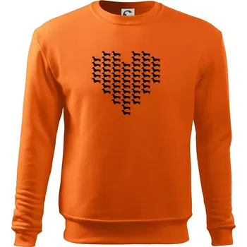 Pánská mikina Jezevčík - Srdce - Mikina Essential pánská - M ( Oranžová )