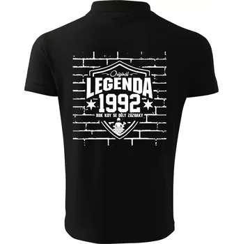 Pánská košile Zedník - legenda - 1992 - Polokošile pánská Pique Polo 203 - XL ( Černá )