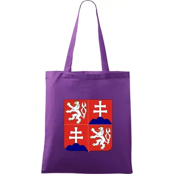 Znak Česká a Slovenská Federativní Republika 1990–1992 - Taška bavlněná - 42 x 38 cm ( Fialová )