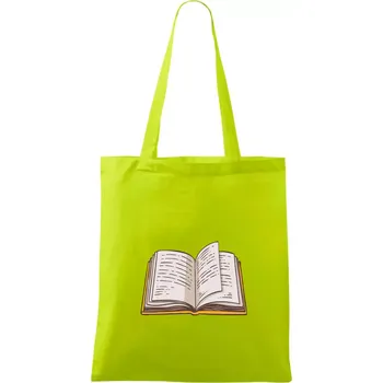 Kniha barevná otevřená - Taška bavlněná - 42 x 38 cm ( Limetková )