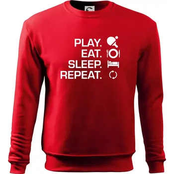 Chlapecké tričko Stolní tenis - eat sleep - Mikina Essential dětská - 146 cm/10 let ( Červená )