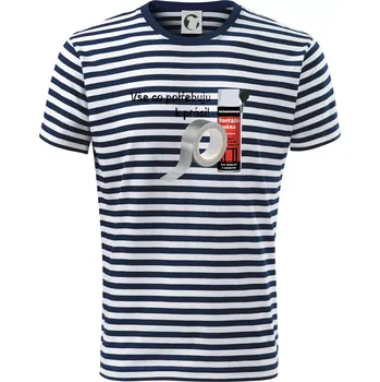 Pánské oblečení Pěna a páska - vše co potřebuji k práci - Triko na vodu - S ( Prouhovaná )