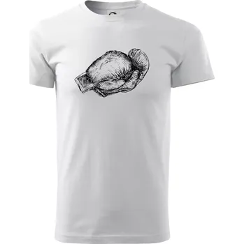 Pánské tričko Rukavice kreslené na šířku - Triko extra velké (5-8XL) - 8XL ( Bílá )