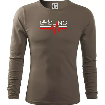 Pánské oblečení Cycling ekg - Triko s dlouhým rukávem FIT-T long sleeve - S ( Army )