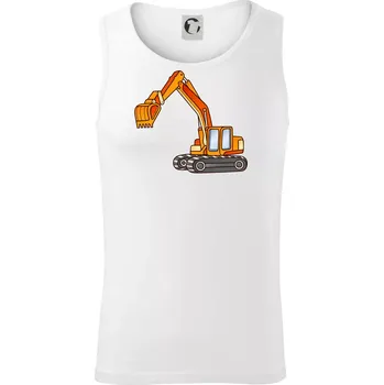 Bagr bez nápisu oranžový - Tílko pánské Core - M ( Bílá )