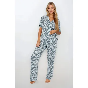 Dámské pyžamo Pyžamo Momenti Per Me – dvoudílný set z viskózy, l i240_215911_2:L