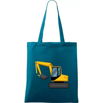 Bagr bez nápisu z boku - Taška bavlněná - 42 x 38 cm ( Petrolejová )