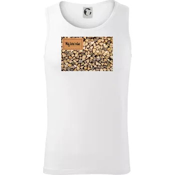 Dřevo - můj letní relax - Tílko pánské Core - XL ( Bílá )