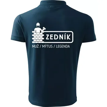 Pánská košile Zedník - muž mýtus legenda - Polokošile pánská Pique Polo 203 - 4XL ( Námořní modrá (velmi tmavá - téměř černá) )
