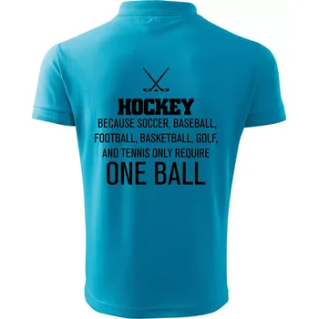 Pánská košile Hockey - ona ball - Polokošile pánská Pique Polo 203 - S ( Světlý tyrkys )