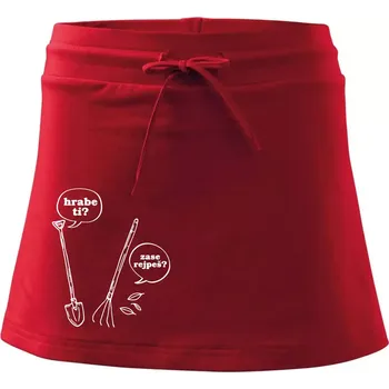 Dámská sukně Hrabe ti, už zase rejpeš - Sportovní sukně - two in one - XS ( Červená )