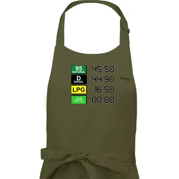 Kuchyňská zástěra Kolo je eko ceny - Pánská zástěra na vaření - Univerzální velikost ( Khaki )