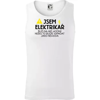 Jsem elektrikář - nehoda - Tílko pánské Core - S ( Bílá )