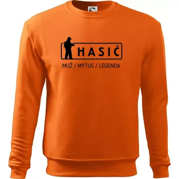 Pánská mikina Hasič - muž mýtus legenda - Mikina Essential pánská - 3XL ( Oranžová )