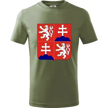 Chlapecké oblečení Znak Česká a Slovenská Federativní Republika 1990–1992 - Tričko dětské bavlněné - 158 cm/12 let ( Khaki )