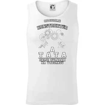 Oslovuji mě konstruktér a táta - Tílko pánské Core - L ( Bílá )