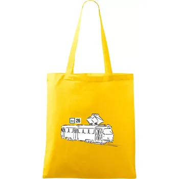 Tramvaj číslo 26 - Taška bavlněná - 42 x 38 cm ( Žlutá )
