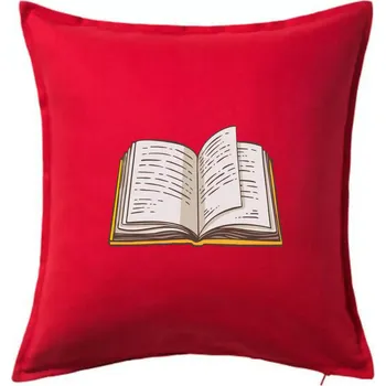 Polštář Kniha barevná otevřená - Polštář 50x50 - 50x50 - Pouze potah ( Červená )