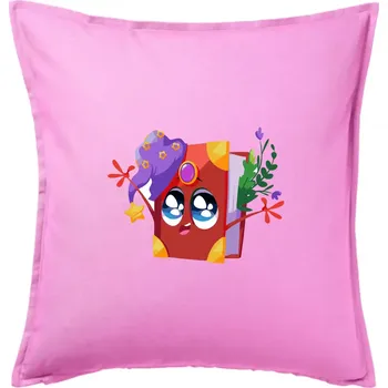 Polštář Kreslená kniha kouzelná - Polštář 50x50 - 50x50 - Pouze potah ( Růžová )