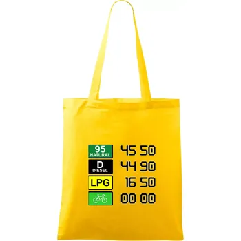 Kolo je eko ceny - Taška bavlněná - 42 x 38 cm ( Žlutá )