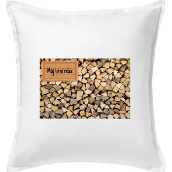 Polštář Dřevo - můj letní relax - Polštář 50x50 - 50x50 - Pouze potah ( Bílá )