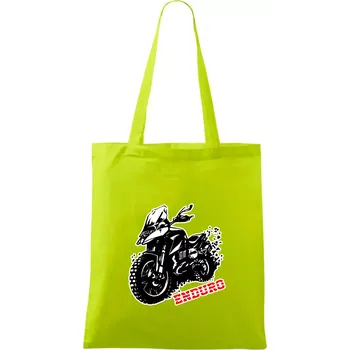 Nákupní taška Moto Enduro - Taška bavlněná - 42 x 38 cm ( Limetková )
