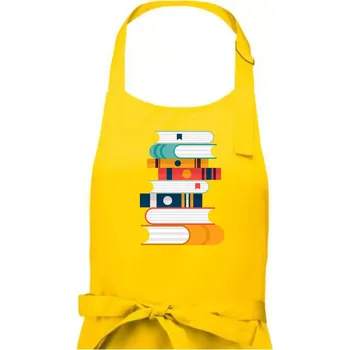 Kuchyňská zástěra Knihy flat design - Pánská zástěra na vaření - Univerzální velikost ( Žlutá )
