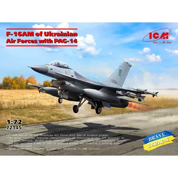 Plastikový model ICM 1/72 F-16AM of Ukrainian Air Forces with PAG-14