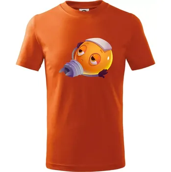 Chlapecké tričko Žárovka čte knihu - Tričko dětské bavlněné - 122 cm/6 let ( Oranžová )