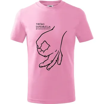 Chlapecké oblečení Tričko doporučila fuserinavsehodruhu - Tričko dětské bavlněné - 134 cm/8 let ( Růžová )