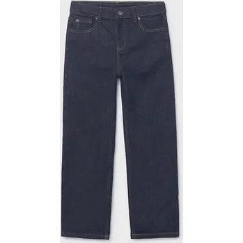 Dívčí kalhoty Džíny Mayoral wide fit 7571.7F.Junior.9BYA námořnická modř 59X, vel. 152