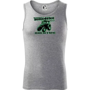 Pánské termoprádlo Od narození zemědělec, mám to v krvi - Tílko pánské Core - M ( Tmavě šedý melír )