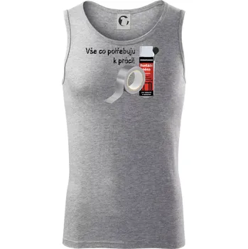Pěna a páska - vše co potřebuji k práci - Tílko pánské Core - XL ( Tmavě šedý melír )