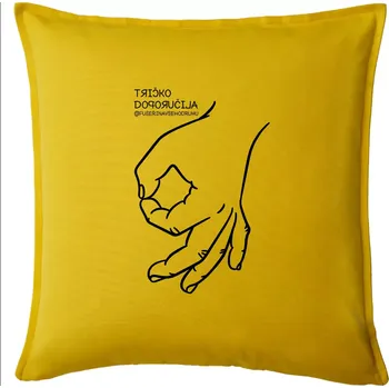 Polštář Tričko doporučila fuserinavsehodruhu - Polštář 50x50 - 50x50 - Pouze potah ( Žlutá )