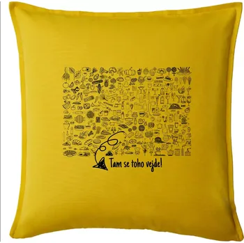 Polštář Tam se toho vejde! - Polštář 50x50 - 50x50 - Pouze potah ( Žlutá )