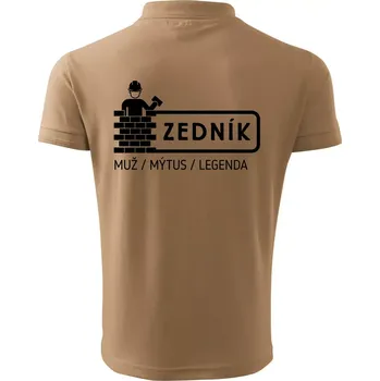 Pánská košile Zedník - muž mýtus legenda - Polokošile pánská Pique Polo 203 - 2XL ( Písková )