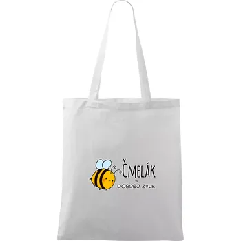Čmelák = dobrej zvuk - Taška bavlněná - 42 x 38 cm ( Bílá )