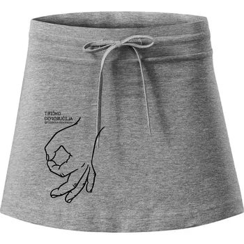 Dámská sukně Tričko doporučila fuserinavsehodruhu - Sportovní sukně - two in one - XL ( Tmavě šedý melír )