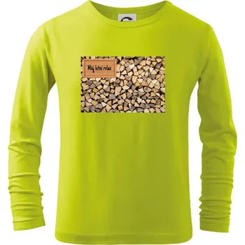 Dětská móda Dřevo - můj letní relax - Triko dětské Long Sleeve - 104-110cm / 3-4 roky ( Limetková )