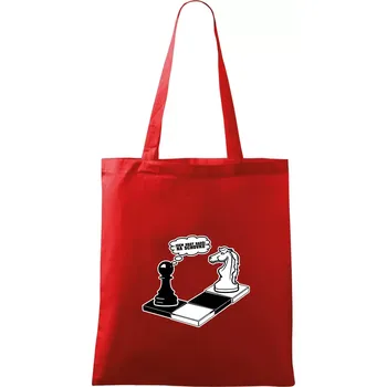 Jdem hrát radši na schovku - Taška bavlněná - 42 x 38 cm ( Červená )