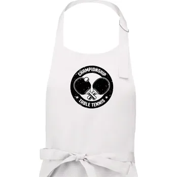 Kuchyňská zástěra Championship Table tennis - kulatý - Pánská zástěra na vaření - Univerzální velikost ( Bílá )