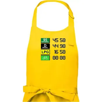Kuchyňská zástěra Kolo je eko ceny - Pánská zástěra na vaření - Univerzální velikost ( Žlutá )