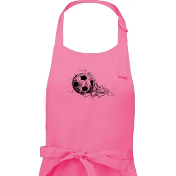 Kuchyňská zástěra Fotbalový míč - kresba tužkou - Pánská zástěra na vaření - Univerzální velikost ( Růžová )