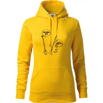 Dámská mikina Hrabe ti, už zase rejpeš - Mikina dámská Cape s kapucí - XS ( Žlutá )