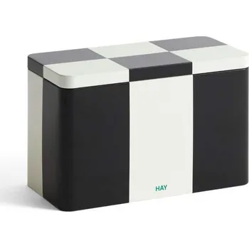 Dóza na potraviny HAY Plechová dóza Tin Container Medium, black and off-white