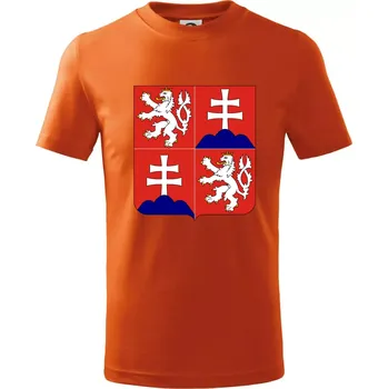 Znak Česká a Slovenská Federativní Republika 1990–1992 - Tričko dětské bavlněné - 104-110cm / 3-4 roky ( Oranžová )
