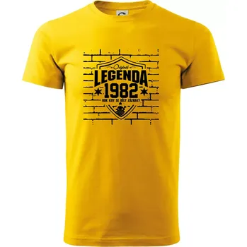 Zedník - legenda - 1982 - Triko extra velké (5-8XL) - 8XL ( Žlutá )