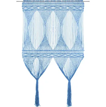 Závěs zahrada-XL Macramé závěs modrý 140 x 240 cm bavlna 323990